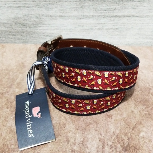 Vineyard Vines Other - Vineyard Vines Pizza Wings & Beer Canvas Club Belt Vineyard Vines Other - Vineyard Vines Pizza Wings & Beer Canvas Club Belt